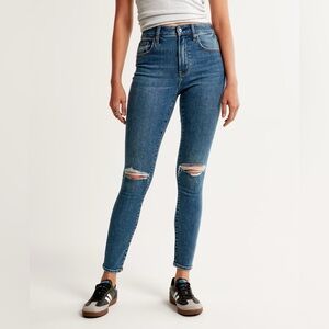 Abercrombie super skinny ankle high-rise jeans, 29 extra long tall